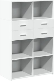 vidaXL fehér szerelt fa magasszekrény 80 x 42,5 x 124 cm