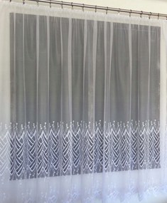 Mg Függöny jacquard 628/56 Fehér 300X150cm Kész G Szalaggal