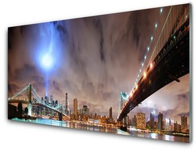 Üvegkép Bridge architektúra 125x50 cm