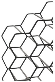 Fekete fém bortartó polcos állvány, palackok száma 12 Salbris – Light &amp; Living