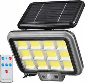Napelemes Led Lámpa Szürkületi Mozgásérzékelő Kültéri 288 Cob Kerti Távirányító