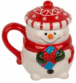 Merry Snowman bögre fedővel, 300 ml