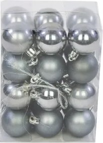 24X Gömbök Medálok Karácsonyfa Díszek Gömbök 4CM Karácsonyi Szett 24DB Fényes/matt