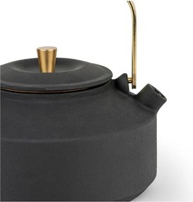 Fekete öntöttvas teáskanna szűrővel 1 l Shangdong – Bredemeijer