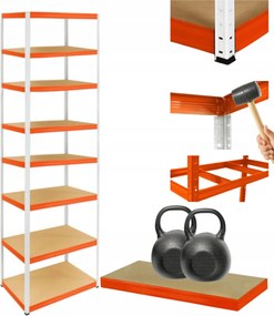 Tárolószekrény fém állvány Helios 270x110x35cm 8Px275kg Tömör Magas