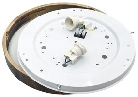 Brilagi - Mennyezeti lámpa CARVALHO SLIM SMOKEY 2xE27/60W/230V, tölgy, átm. 37,5 cm