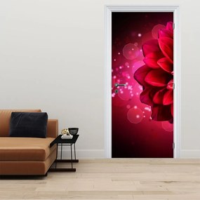 Fotótapéta ajtóra - Piros virág (95x205cm)