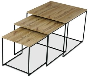 Dohányzóasztal 60×60 cm, MDF, Vad Tölgy. AF-3008 OAK