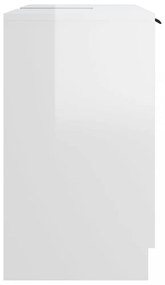 magasfényű fehér szerelt fa fürdőszobaszekrény 64,5x33,5x59cm