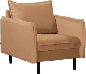 Barna bársony fotel Juli – Ropez