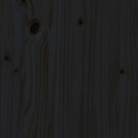 fekete tömör fa ágykeret 100 x 200 cm