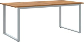 vidaXL Kerti Asztal Szürke 180 x 90 x 75 cm Tömör Akácfa