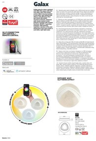 Redo 05-919 - LED dimmelhető mennyezeti lámpa GALAX LED/48W/230V fehér + távirányító