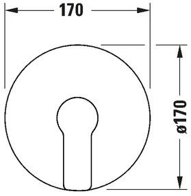 Duravit DC4210010046 - Rejtett beépítésű D-CODE zuhanycsaptelep, matt fekete