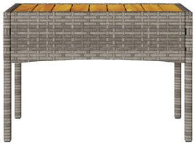 2 személyes szürke polyrattan kerti pad párnákkal és asztallal