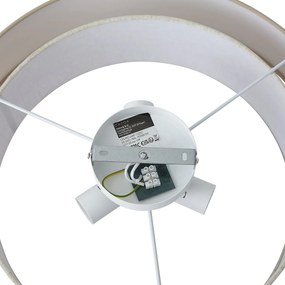 Modern mennyezeti lámpa bézs 50cm 3-lámpás - Drum Duo