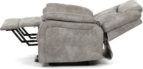 Elektromos relax fotel állítható háttámlával szürke vintage szövet TV-Q8668 GREY3