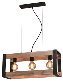 Csillár zsinóron VARNA 3xE27/40W/230V tölgy