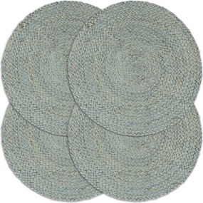 vidaXL 4 db sima olívazöld kerek jutaalátét 38 cm