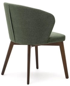 Sötétzöld kárpitozott étkezőfotel Darice – Kave Home