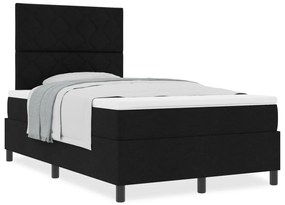 Boxspring ágy matraccal Fekete Kislábas Szövet