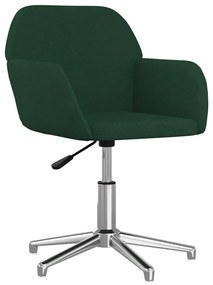 2 db sötétzöld szövet forgó étkezőszék