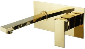 Mexen Cube süllyesztett mosdócsaptelep, arany - 73115-50