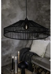 Markslöjd 108782 - Csillár zsinóron TAPA 1xE27/40W/230V fekete/bambusz