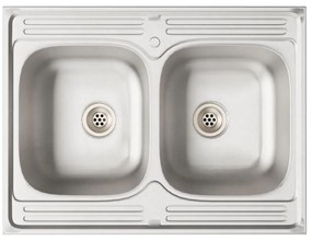 Konyhaszekrény Kalmar 2 pcs Fekete 80 x 46 x 81.5 cm Faanyag