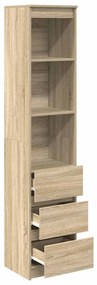 sonoma tölgy szerelt fa magasszekrény 37,5x35x180 cm