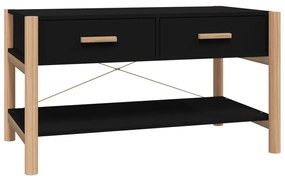 Fekete szerelt fa dohányzóasztal 82 x 48 x 45 cm