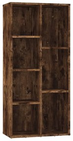 füstös tölgy színű könyvszekrény 50 x 25 x 106 cm