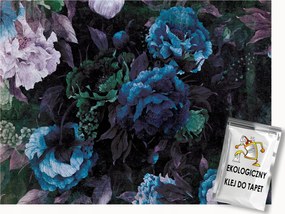 Fotótapéta Flizelina Természet Virágok Sötét Kék Bazsarózsa 350x250 ragasztó