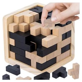 Fa kirakós kocka, 52 elemes kreatív logikai kirakójáték gyerekeknek és felnőtteknek