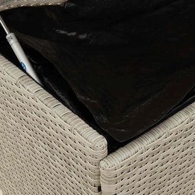 Kerti tároló doboz kerekekkel világosszürke 110x55x73 cm
