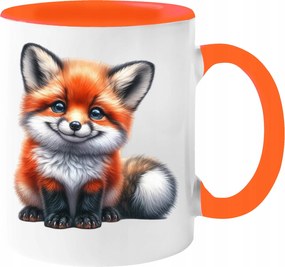 Gyönyörű Őszi Bögre 330ml Kávé Ajándék Őszi Róka Csomagolás