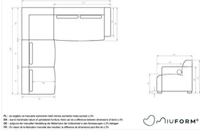 Szürke sarokkanapé (bal oldali) Flex Felix – Miuform