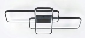 Bayht Led mennyezeti lámpa 105 cm 80W 6400 lm Alexa távirányító 3000-6000K fekete