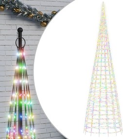 vidaXL színes LED karácsonyfa zászlórúdra 3000 LED 800 cm