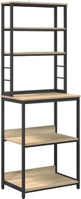 vidaXL Konyhai polc Sonoma tölgy 60 x 40 x 168 cm Faanyag