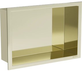 Mexen X-Wall-R fürdőszoba süllyesztett polc kerettel 30 x 20 cm, Arany - 1950302010