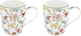 Bögrék 350 ml virág motívum színes ajándék egyedi szett 2 db