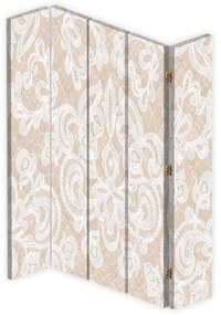 Gario Paraván Elegáns bézs színben Méret: 180 x 170 cm, Kivitelezés: Forgó paraván 360°