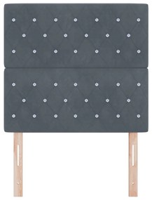 LED fejtámla, sötétszürke, 90 cm, bársony
