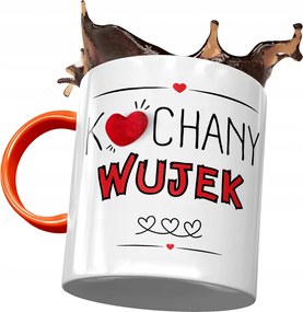 Narancssárga bögre Bácsi bácsinak Ajándék fényképes nyomtatással