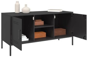 fekete acél TV-szekrény 100,5 x 39 x 50,5 cm