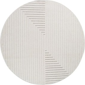 Krémszínű kerek kültéri-beltéri szőnyeg ø 120 cm Nova 1202 – Ayyildiz Carpets