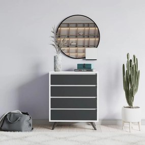 Komód Suvera - White, Anthracite