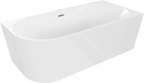 Luxury Mia szabadon álló fürdökád akril   jobbos  160 x 75 cm, fehér,  leeresztö  króm - 52691607500P Térben álló kád
