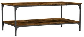 füstös tölgy színű szerelt fa dohányzóasztal 100x55x40 cm